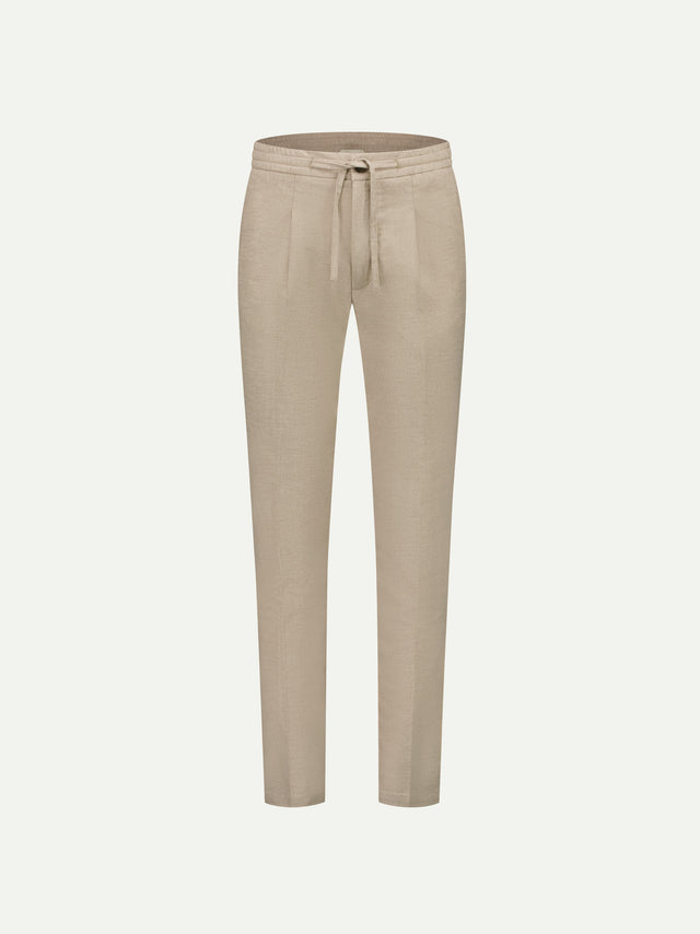 Beige Flannel Trousers