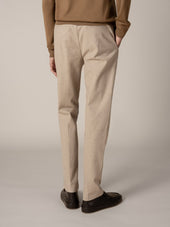 Beige Flannel Trousers