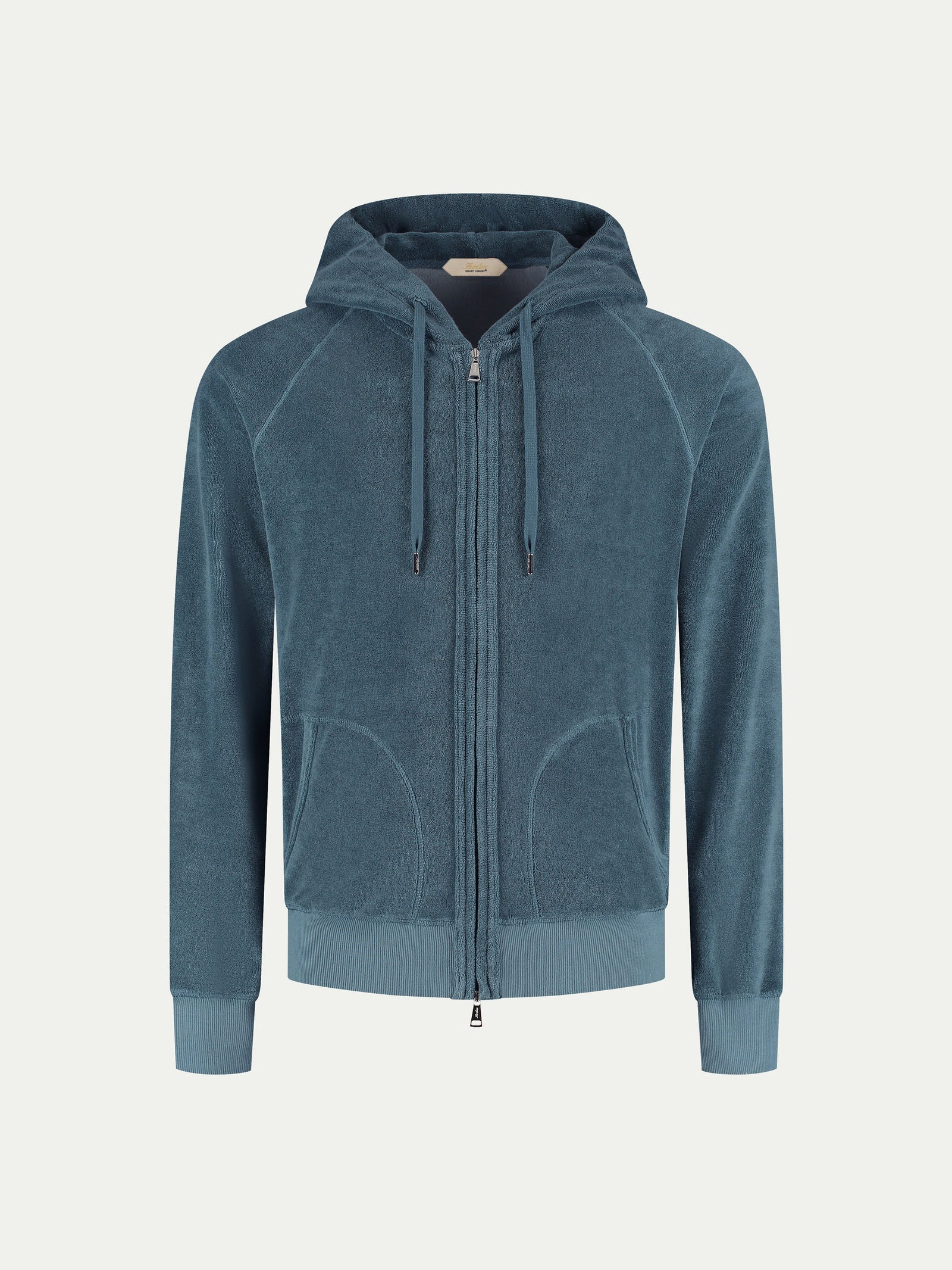 Sea Green Terry Towelling Zipper Vest