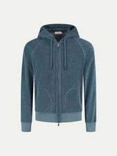 Sea Green Terry Towelling Zipper Vest