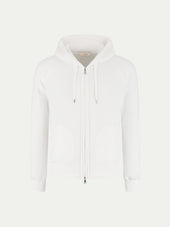 White Terry Towelling Zipper Vest