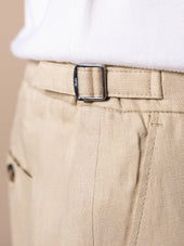 Beige Linen Soleil Trousers