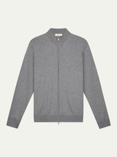 Extrafine Merino Zipper Vest Dark Grey