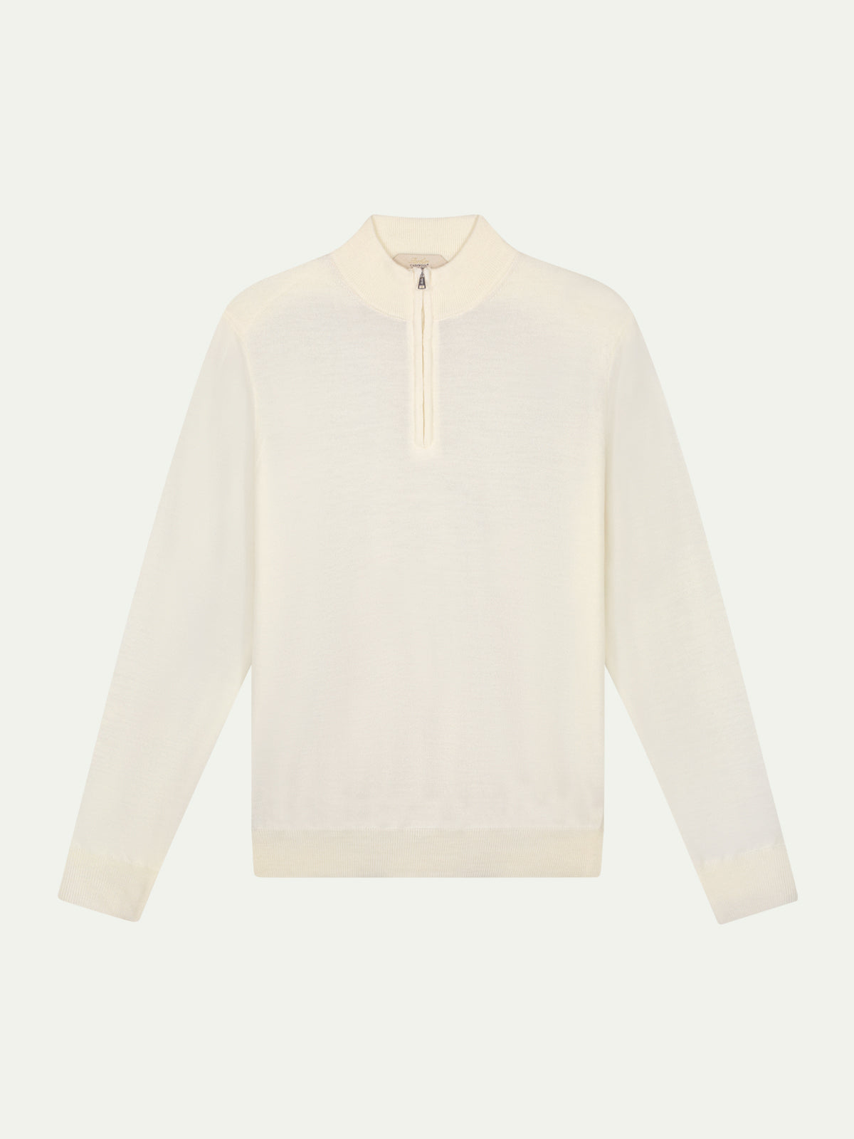 Extrafine Merino Zipper Sweater Ivory