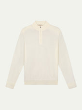 Extrafine Merino Zipper Sweater Ivory