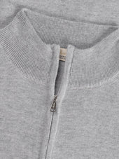 Extrafine Merino Zipper Sweater Light Grey