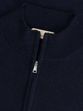 Extrafine Merino Zipper Vest Navy