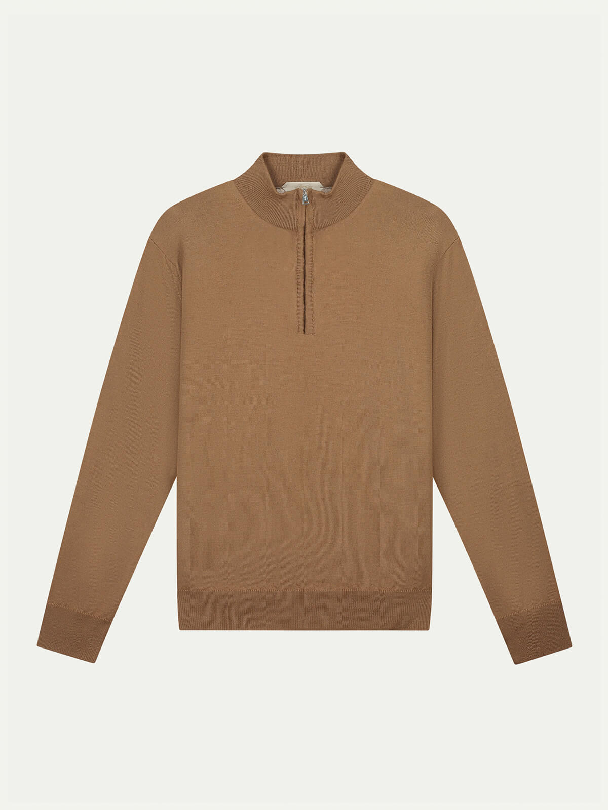 Extrafine Merino Zipper Sweater Caramel
