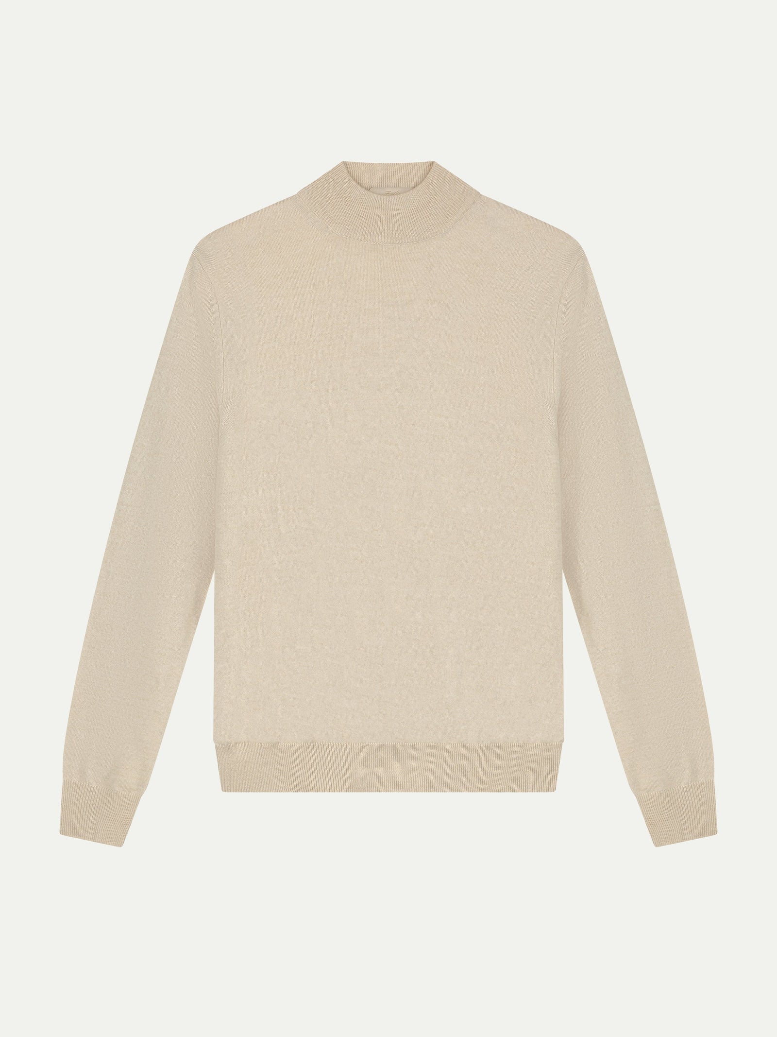 Extrafine Merino Mockneck Light Beige