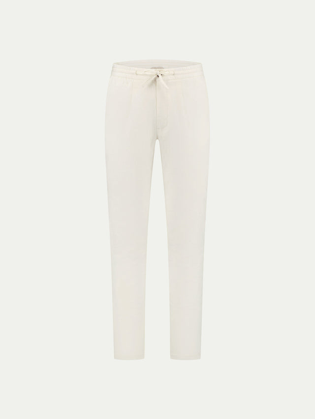 Ivory Linen Seaside Trousers