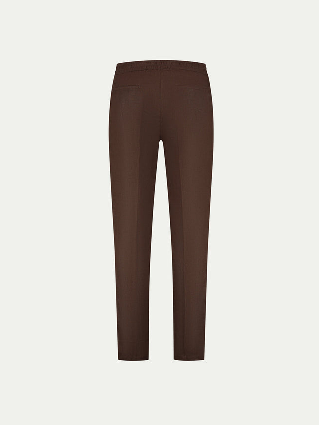 Chocolate Linen Seaside Trousers