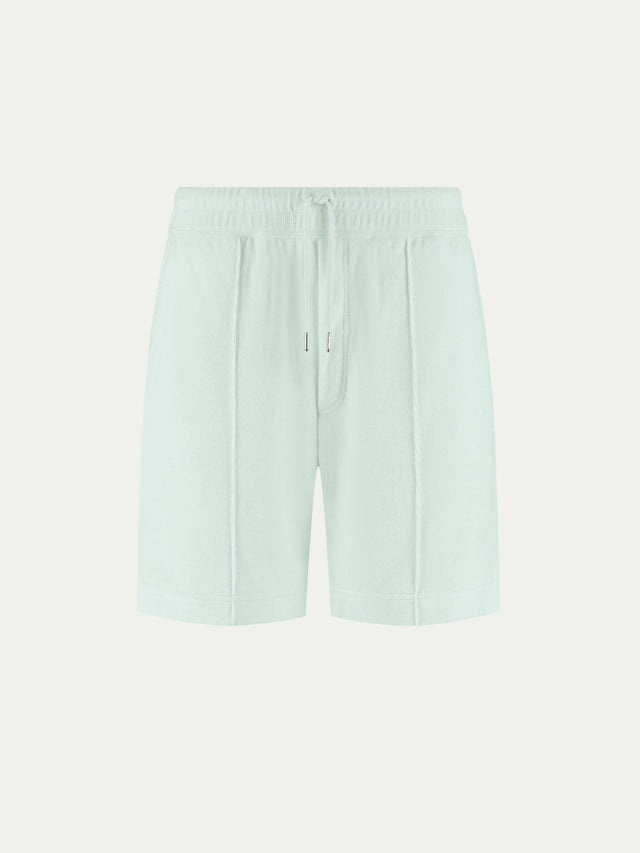 Light Aqua Terry Towelling Leisure Shorts