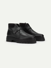 Black Grain Alpine Boot with Fur
