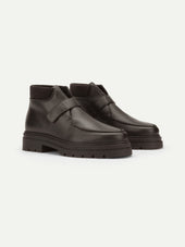 Brown Grain Alpine Boot with Fur