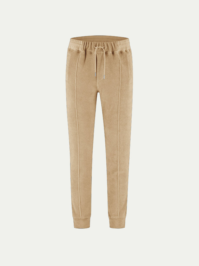 Beige Terry Towelling Leisure Trousers