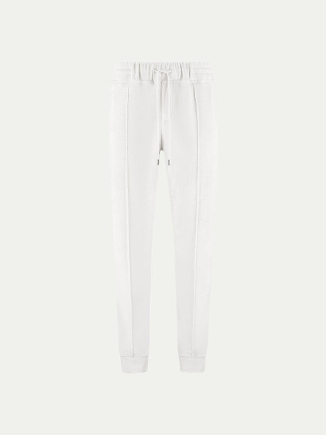 White Terry Towelling Leisure Trousers