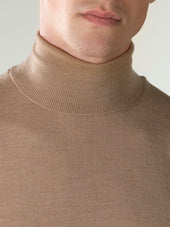 Extrafine Merino Rollneck Beige