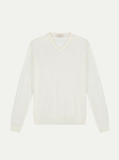 Extrafine Merino V-Neck Ivory