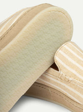 Yellow Striped Linen Voyager Loafer