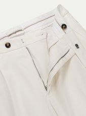 Ivory Cotton Wool Voyager Trousers
