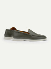 Classic Green Grain Yacht Loafers