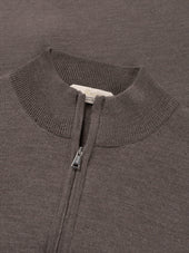 Extrafine Merino Zipper Vest Ash Grey
