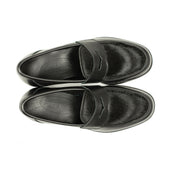 Aurland Penny Loafer In Calf With Hair On Horsehide Vamp