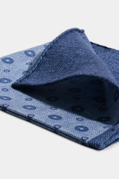 Avio Blue Fancy Pocket Square Made In Italy
