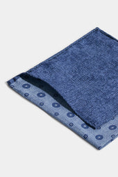Avio Blue Fancy Pocket Square Made In Italy