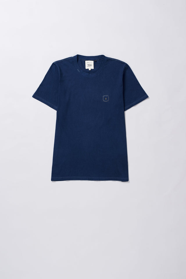 Medium Indigo Cotton T-Shirt