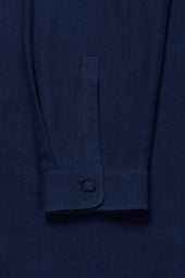 Indigo Band Collar Shirt