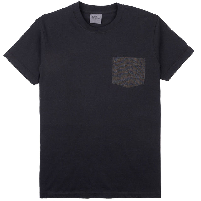 Pocket Tee - Black - Black Lightweight Denim - Black