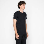 Pocket Tee - Black + Indigo Jacquard - Indigo