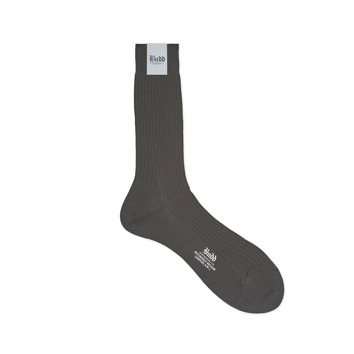Plain Cotton Short Socks In Grey