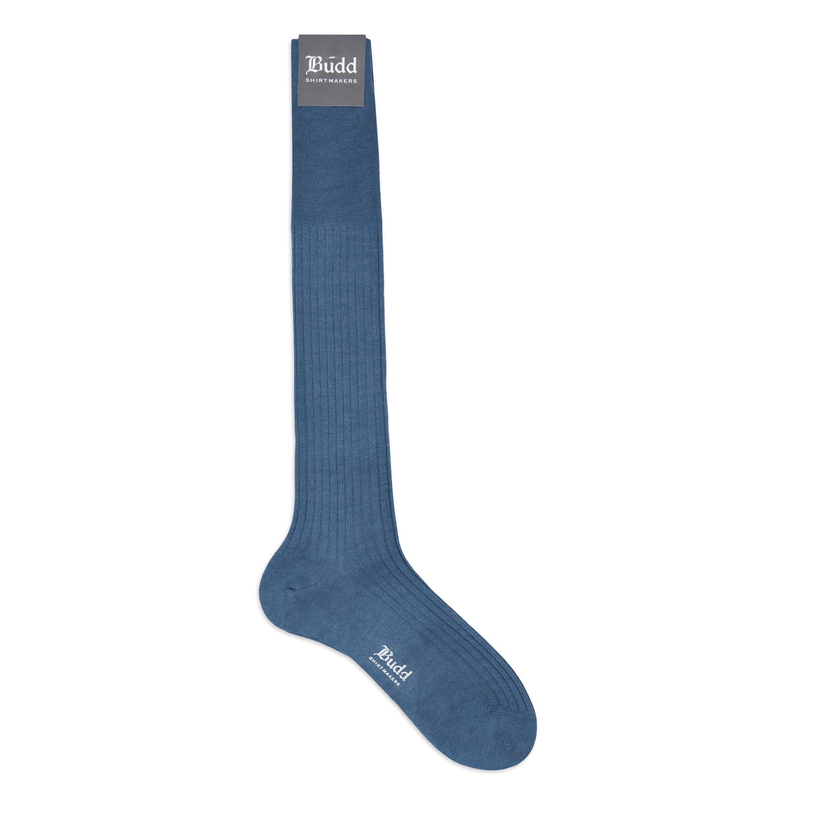 Cashmere And Silk Long Socks In Blue