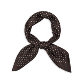 Polka Dot 27inch Silk Square in Brown