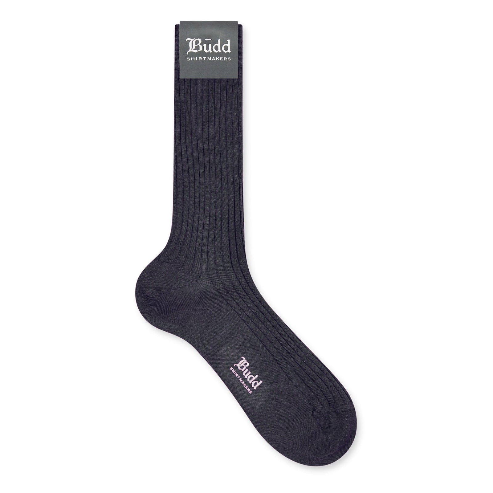 Plain Cashmere And Silk Short Socks In Dark Grey