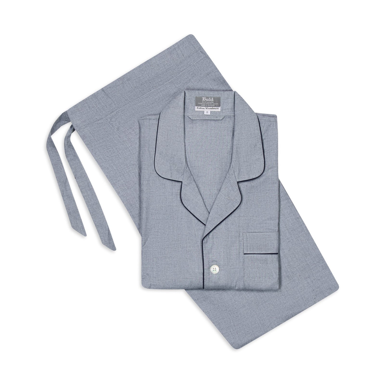 Cotton And Cashmere Classic Pyjamas In And Navy