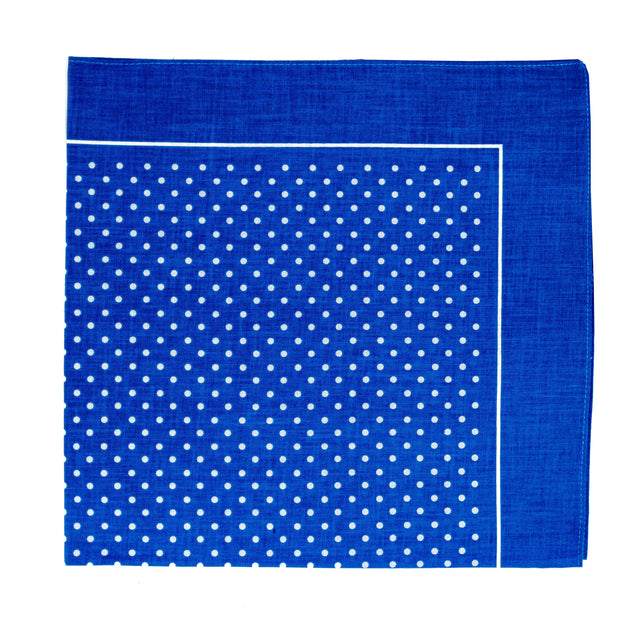 Cotton Polka Dot Handkerchief in Light Blue
