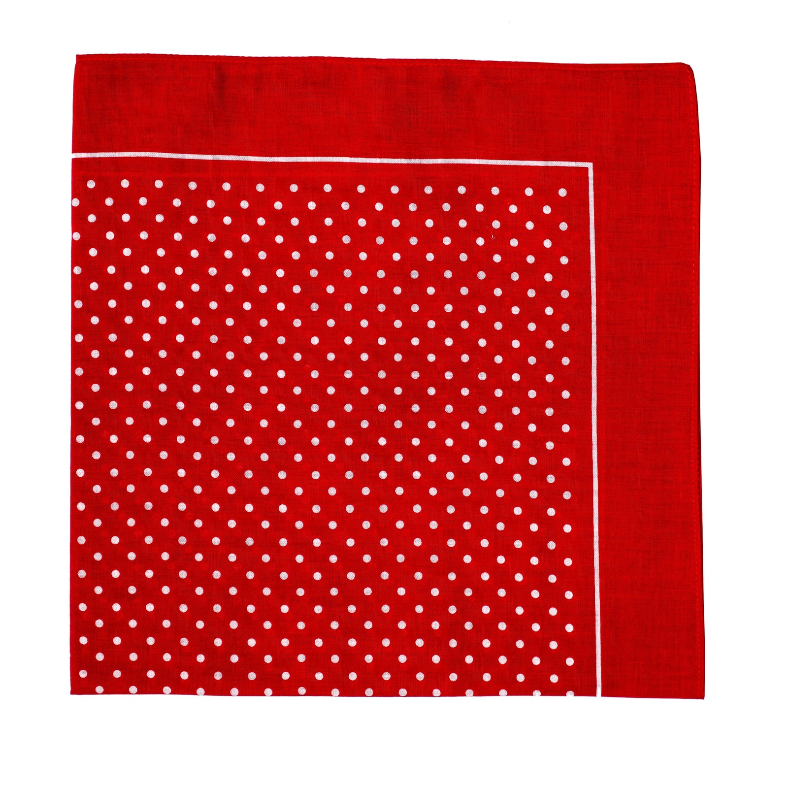 Cotton Polka Dot Handkerchief In Red