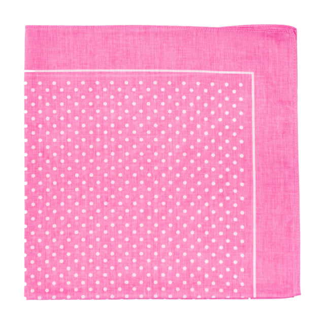Cotton Polka Dot Handkerchief in Rose