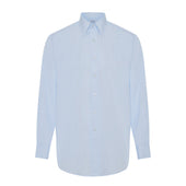 Classic Fit Plain Poplin Button Cuff Shirt In