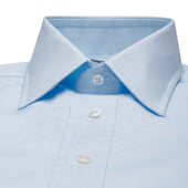 Tailored Fit Plain Poplin Button Cuff Shirt In