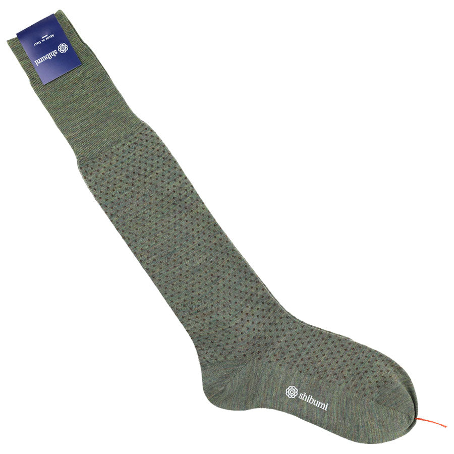 Knee Socks Birdseye Mottled Wool