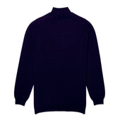 Merino Wool Turtle Neck Jumper in Dark Navy