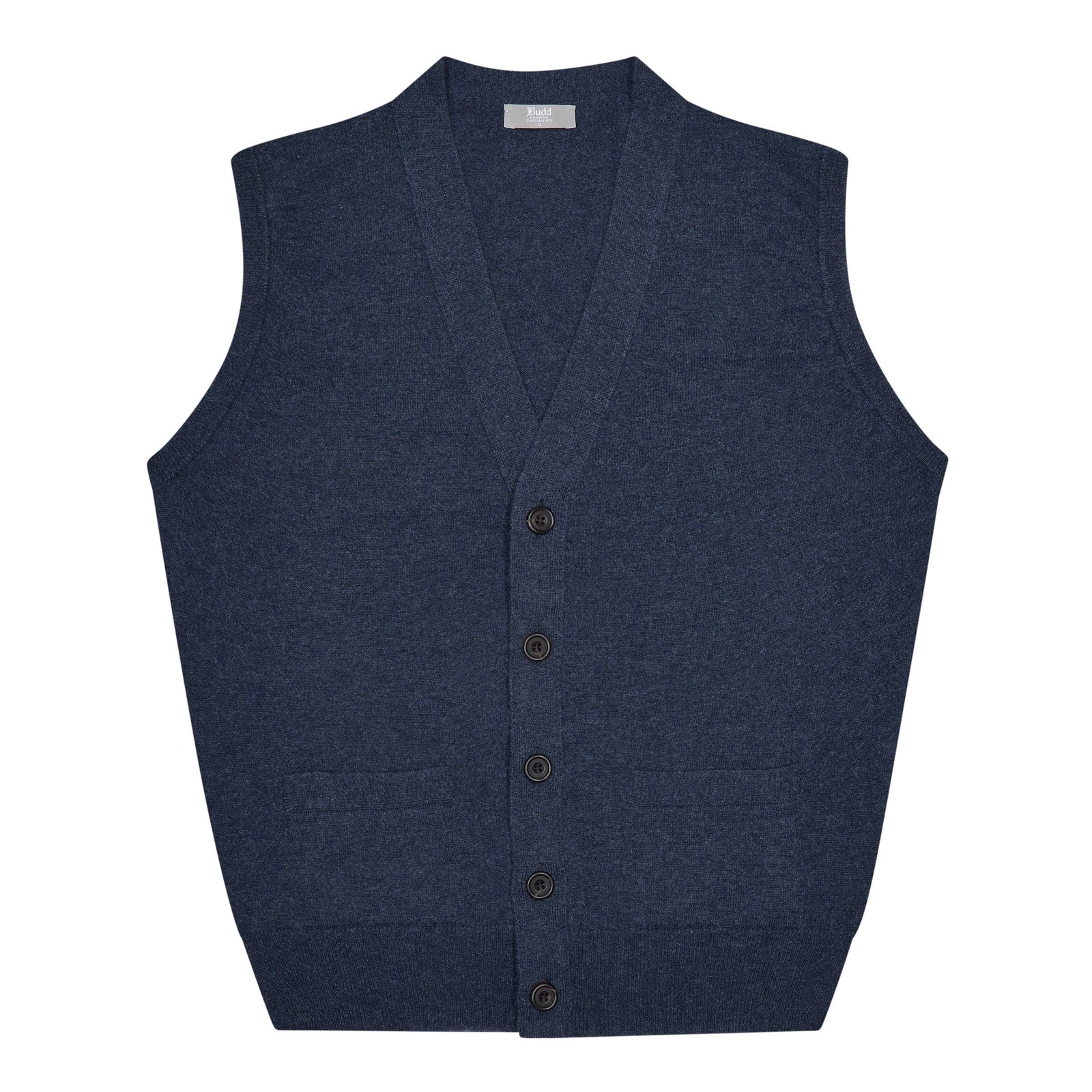 Wilton Scottish Cashmere Sleeveless Cardigan In Cosmos