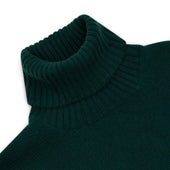 Plain Cashmere Roll Neck Jumper In