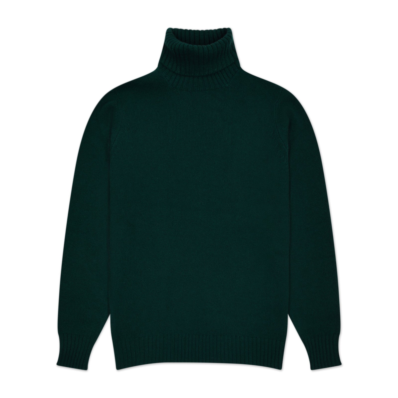 Plain Cashmere Roll Neck Jumper In