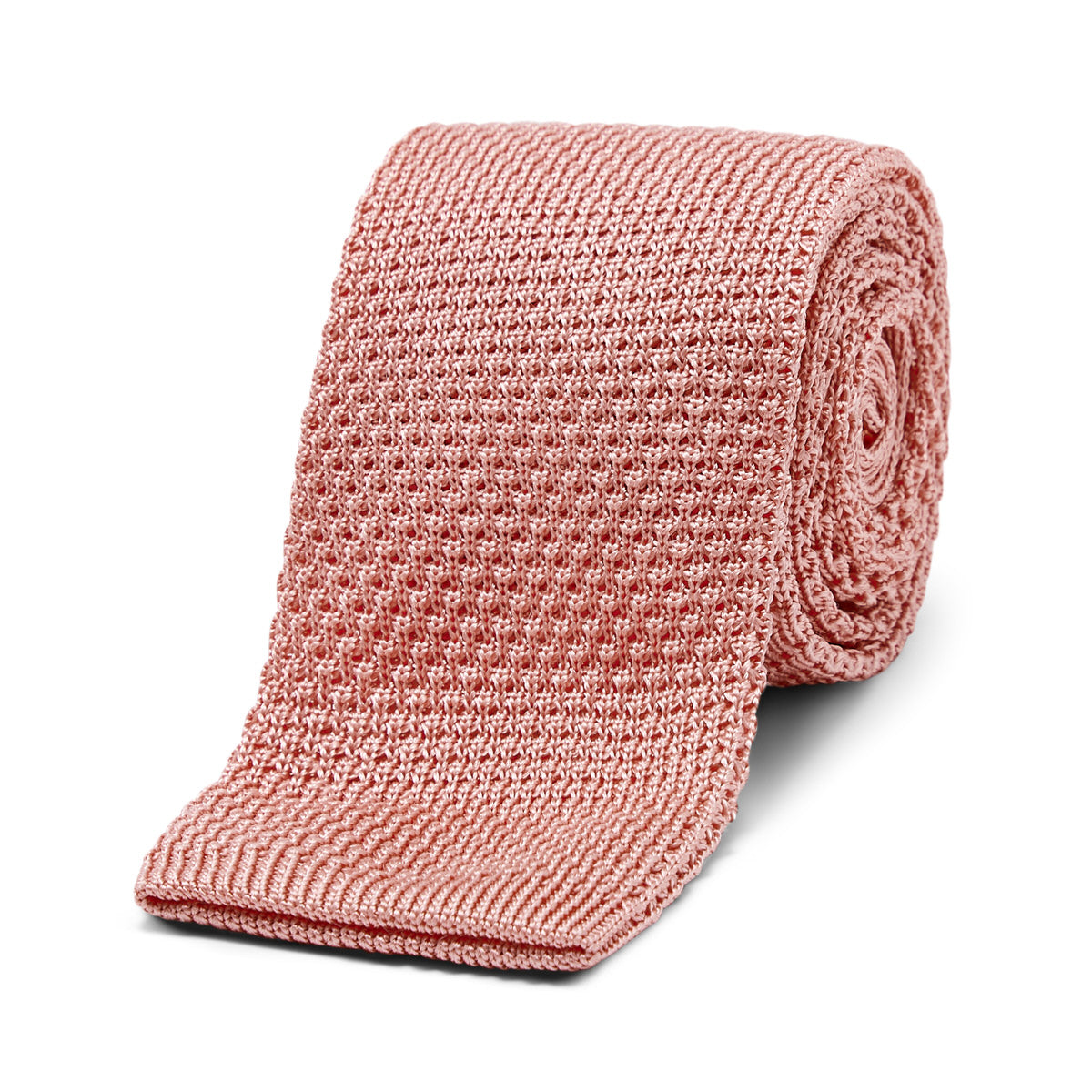 Fine Knitted Silk Tie In Light