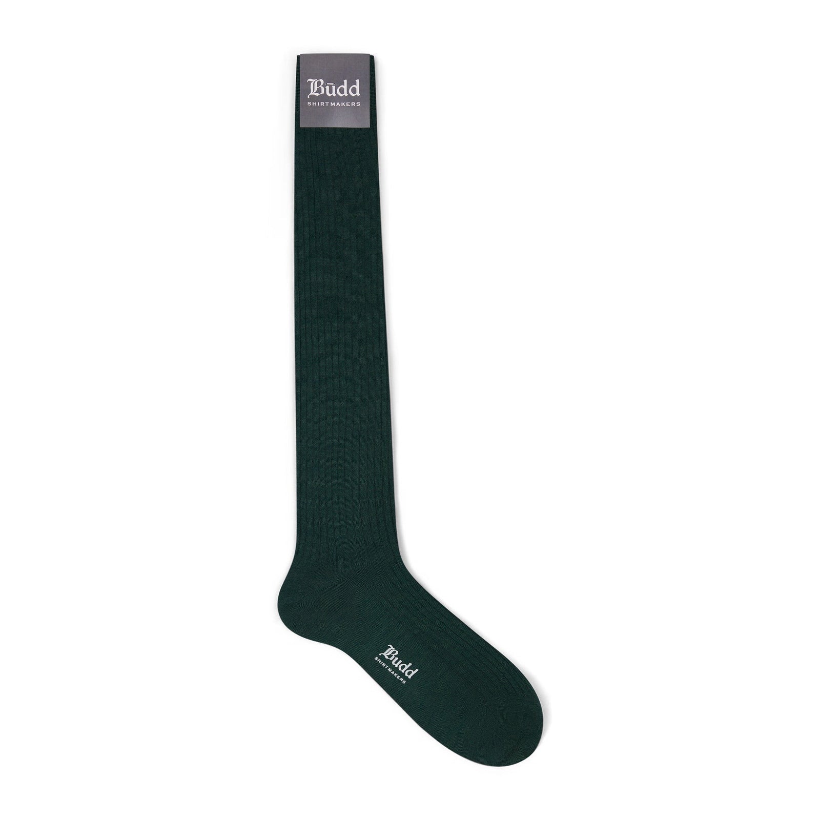 Long Wool And Silk Socks In Green